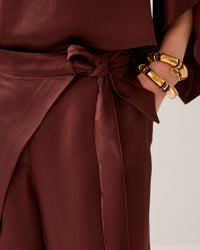 Wide-leg Trousers with Crossover