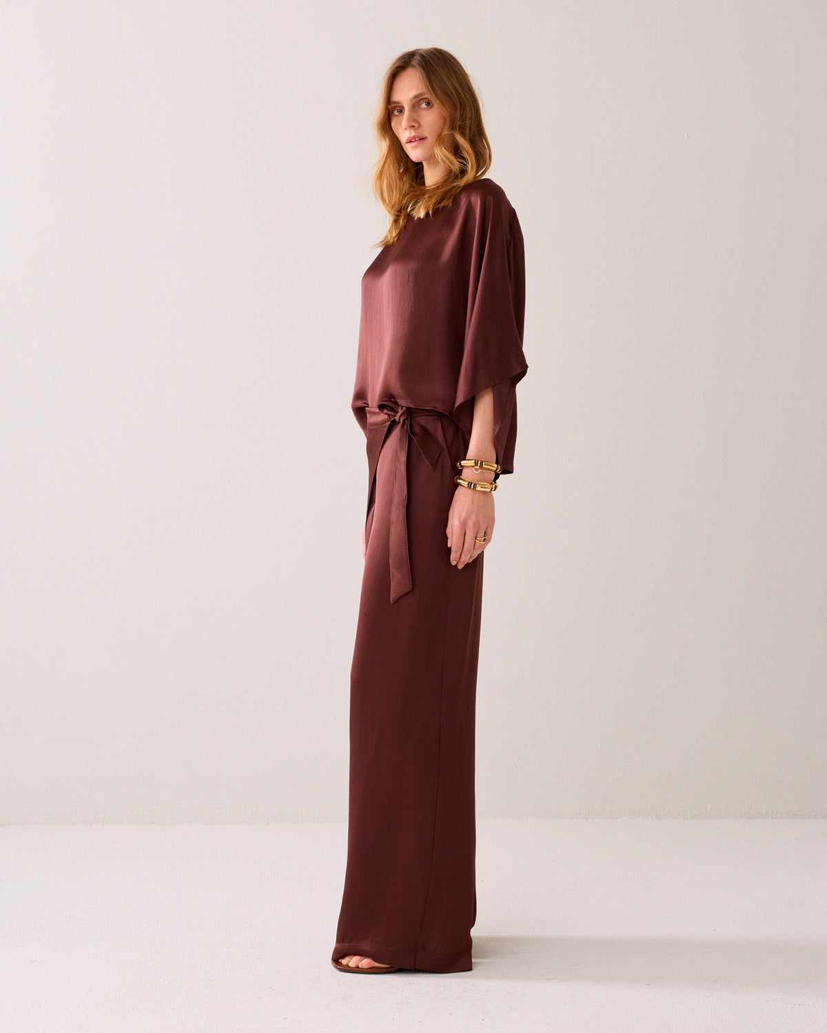 Wide-leg Trousers with Crossover