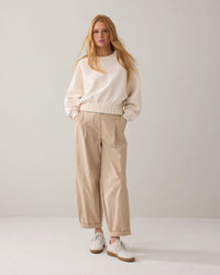 Cocoon-fit Cotton-bBend Trousers