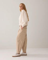 Cocoon-fit Cotton-bBend Trousers
