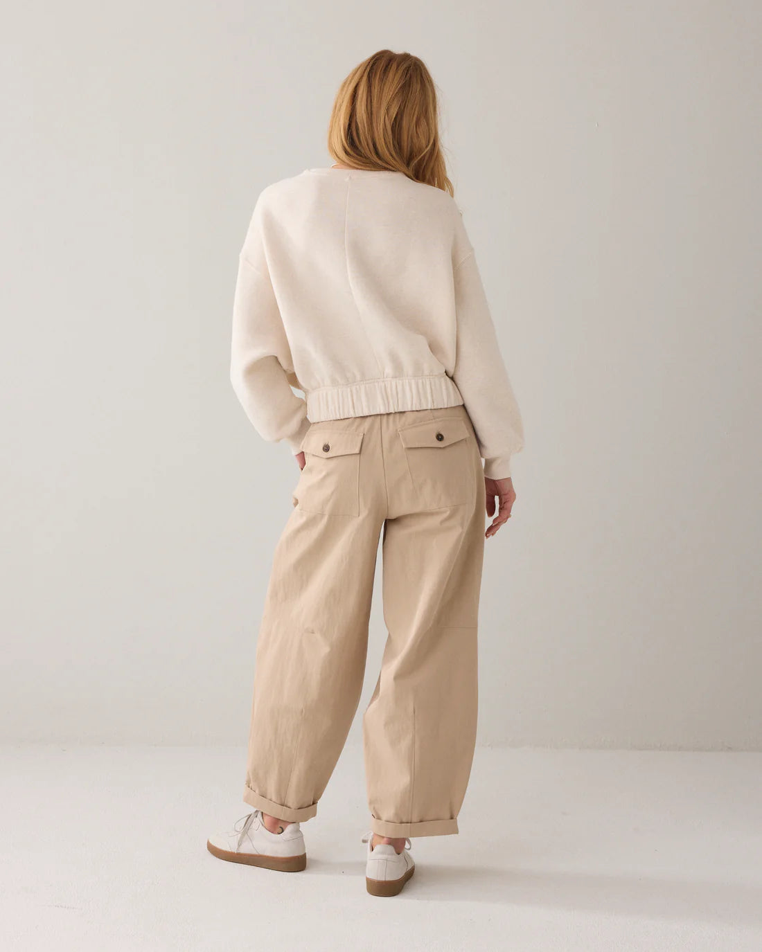 Cocoon-fit Cotton-bBend Trousers
