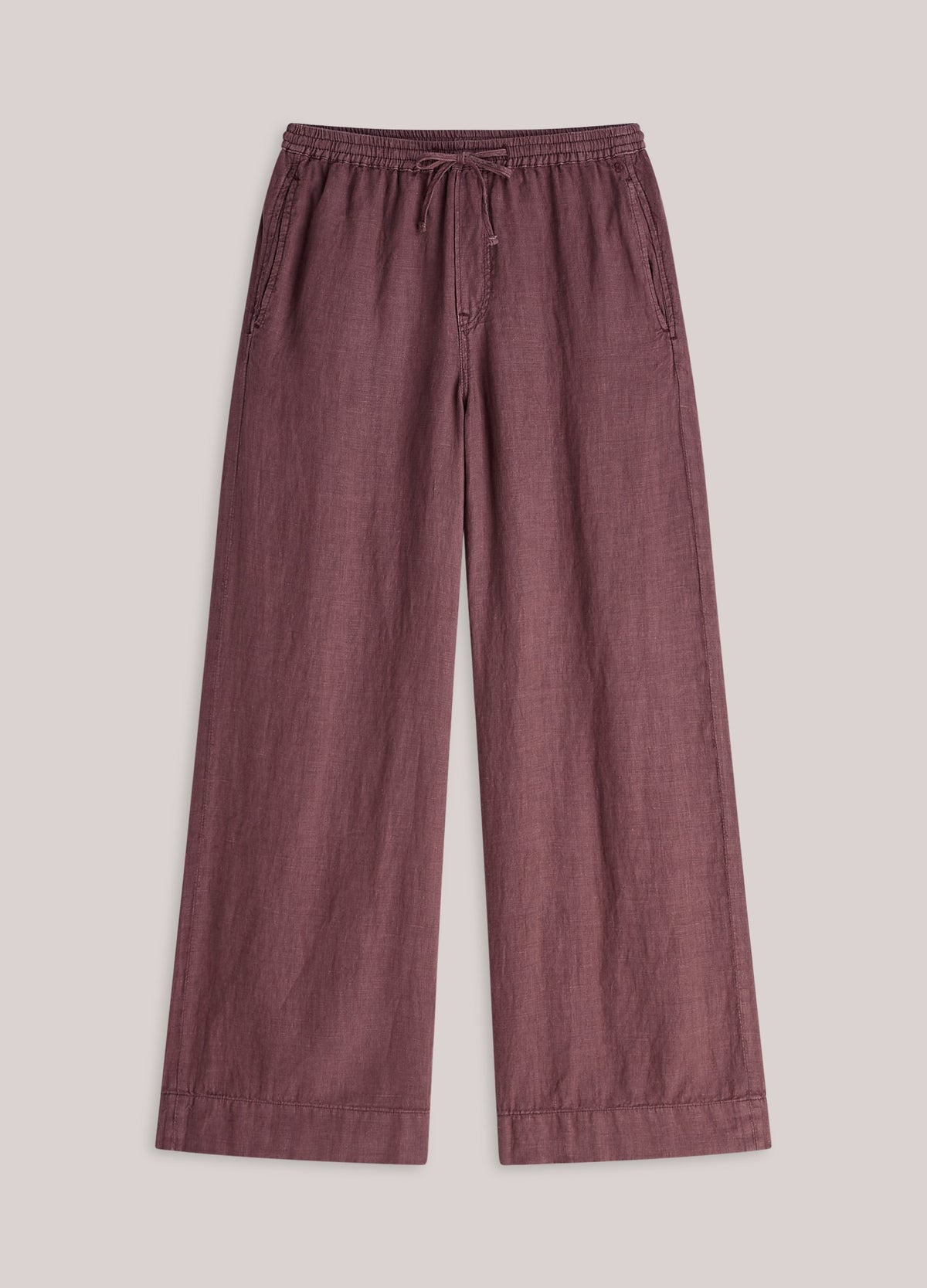 Straight-leg Trousers in 100% Linen
