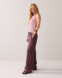 Straight-leg Trousers in 100% Linen
