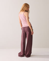 Straight-leg Trousers in 100% Linen