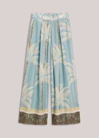 Trousers Palmtree Print Single Border