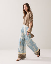 Trousers Palmtree Print Single Border