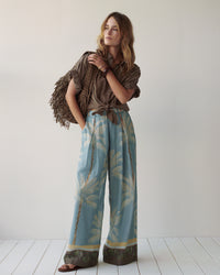 Trousers Palmtree Print Single Border