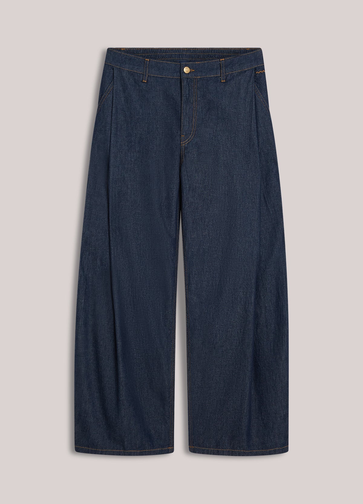 Balloon Shape Leg Jeans Light Weight Cotton