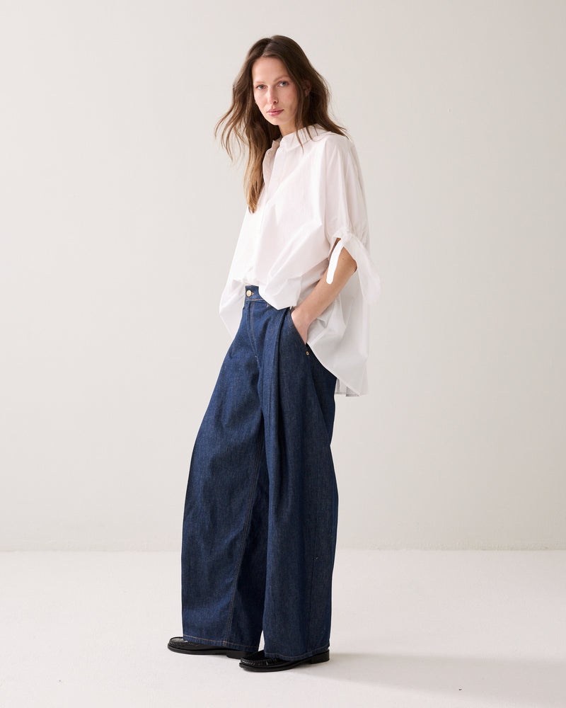 Balloon Shape Leg Jeans Light Weight Cotton