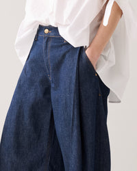 Balloon Shape Leg Jeans Light Weight Cotton