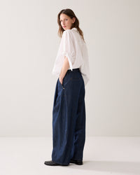 Balloon Shape Leg Jeans Light Weight Cotton