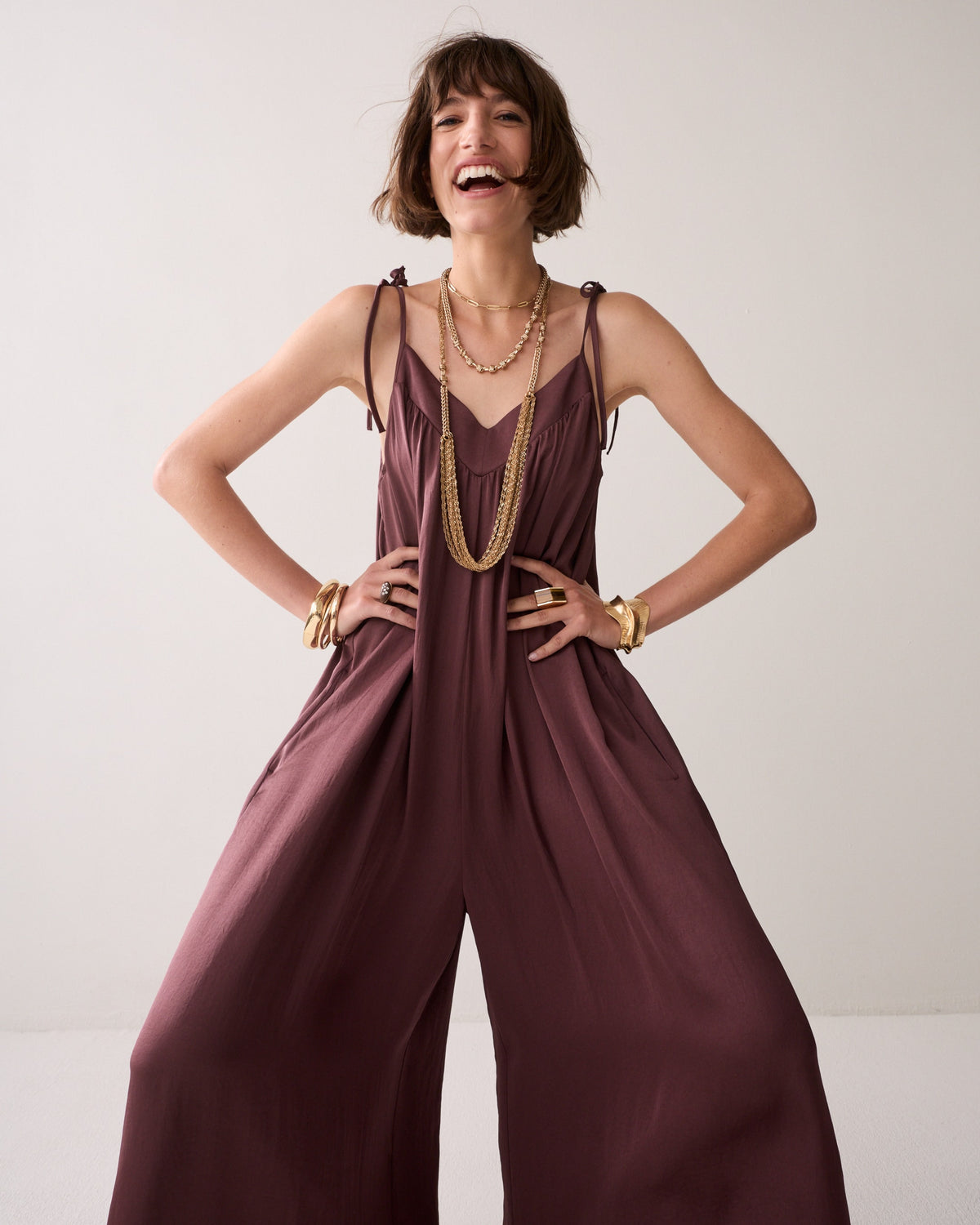 Silky-touch Jumpsuit