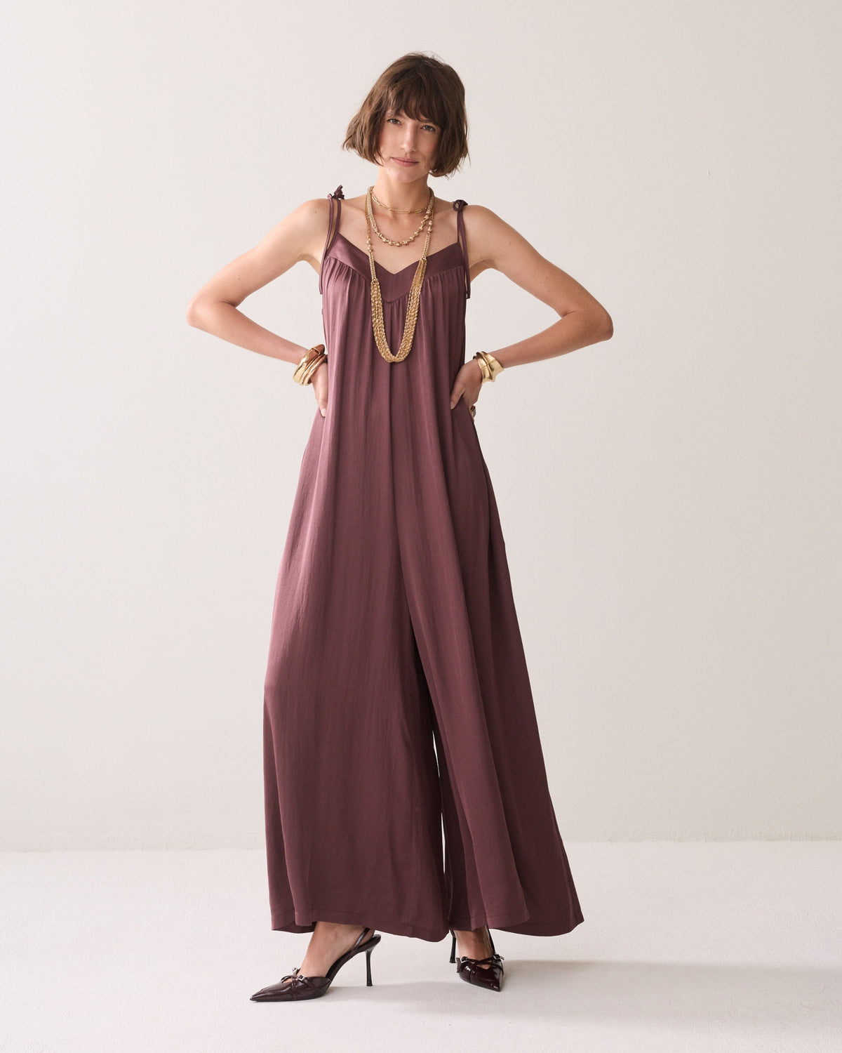 Silky-touch Jumpsuit