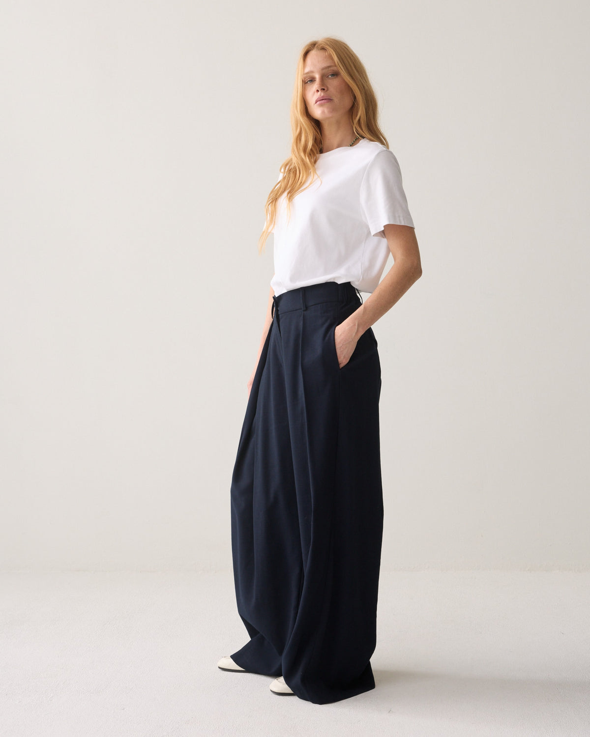 Trousers Viscose Twill - Midnight blue
