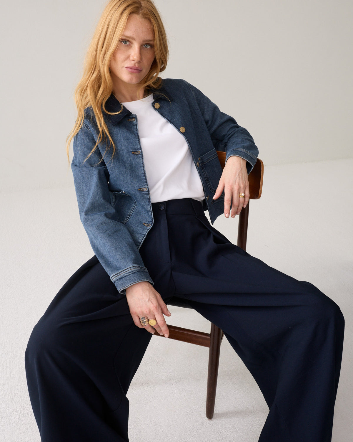 Trousers Viscose Twill - Midnight blue