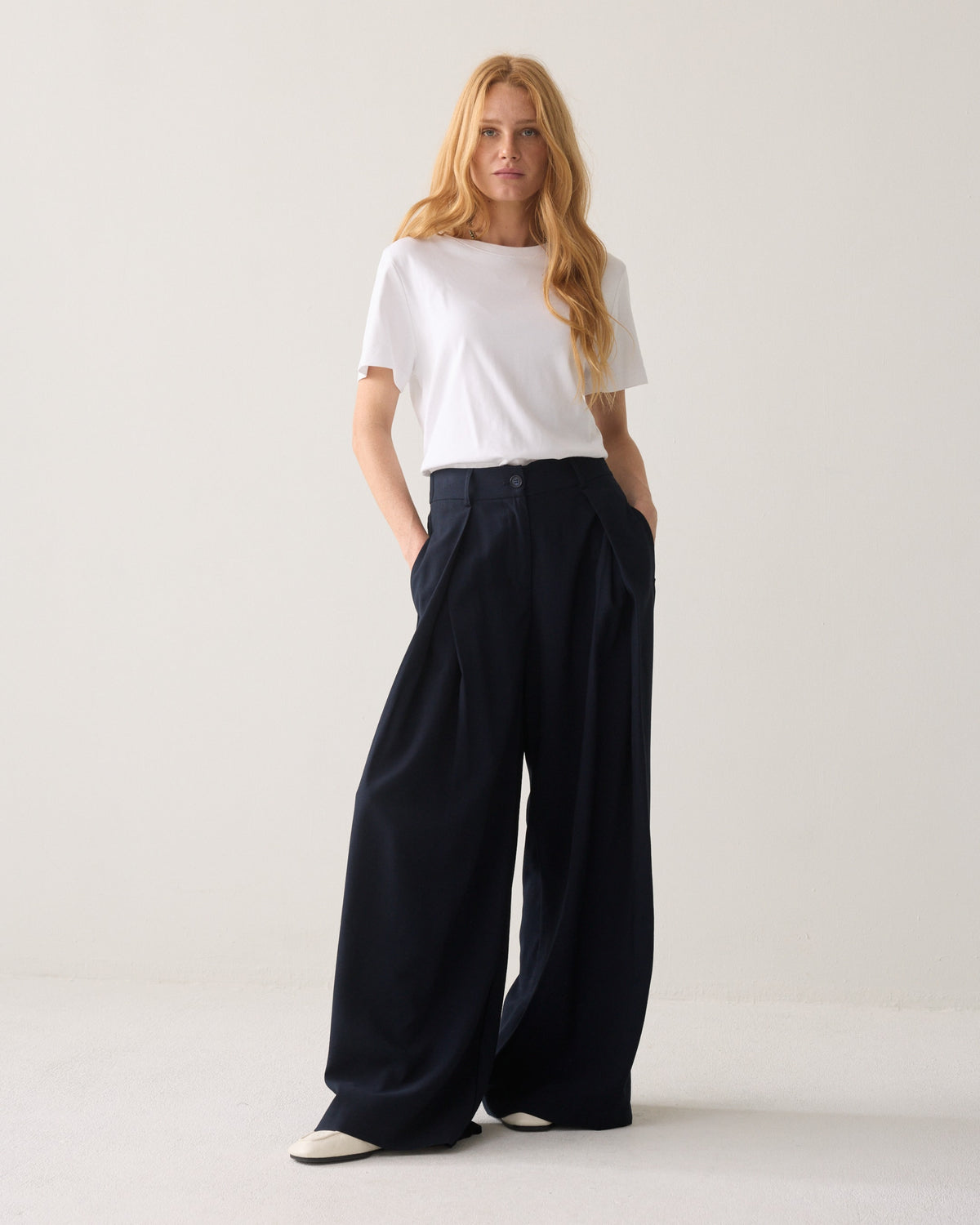 Trousers Viscose Twill - Midnight blue