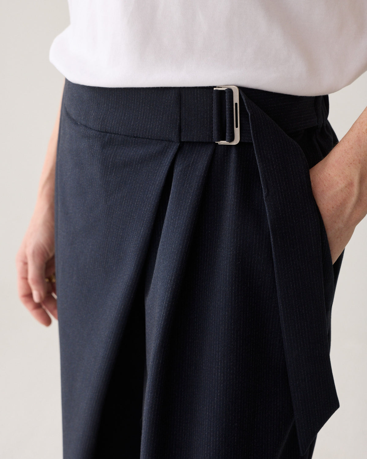 Trousers Pinstripe Small - Midnight blue