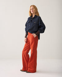 Flare Pant Light Babycord - Goji berry
