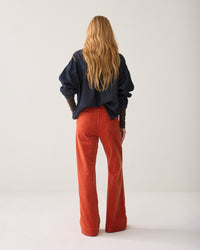 Flare Pant Light Babycord - Goji berry