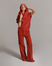 Flare Pant Light Babycord - Goji berry