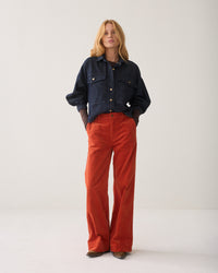 Flare Pant Light Babycord - Goji berry