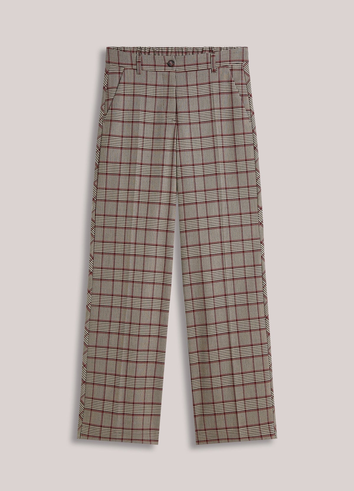 Summum Trousers Check burgundy