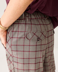 Summum Trousers Check burgundy
