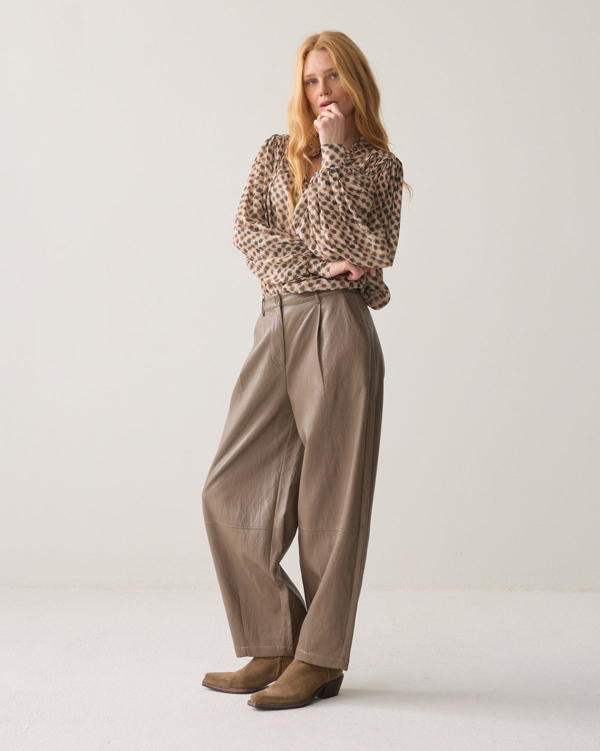 Balloon Trouser Soft Faux Leather