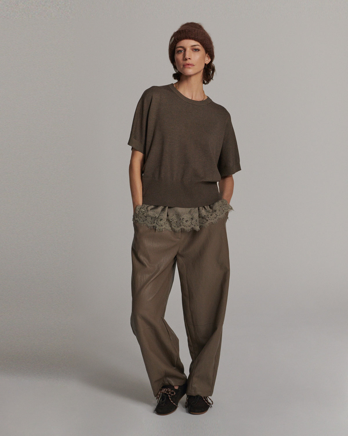 Balloon Trouser Soft Faux Leather