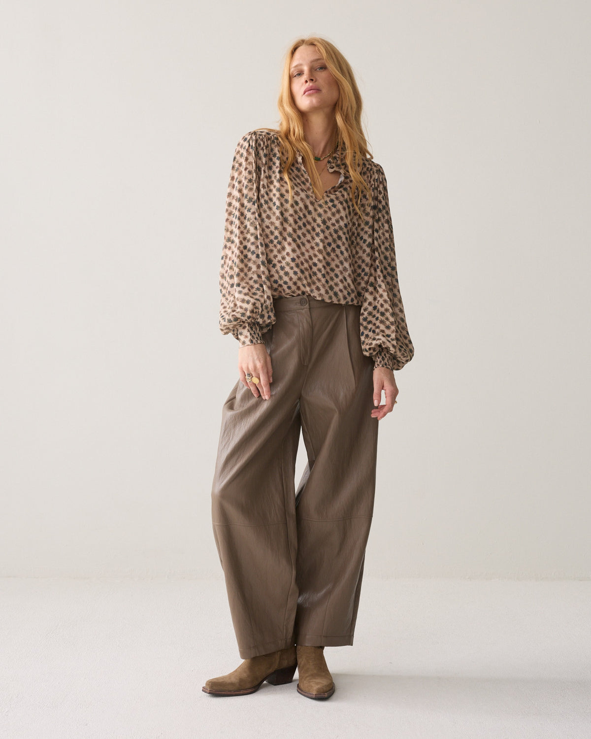 Balloon Trouser Soft Faux Leather