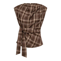Co'Couture DagnyCC Check Pleat Top