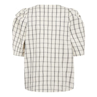 Co'Couture BisoCC Check SS V-Blouse