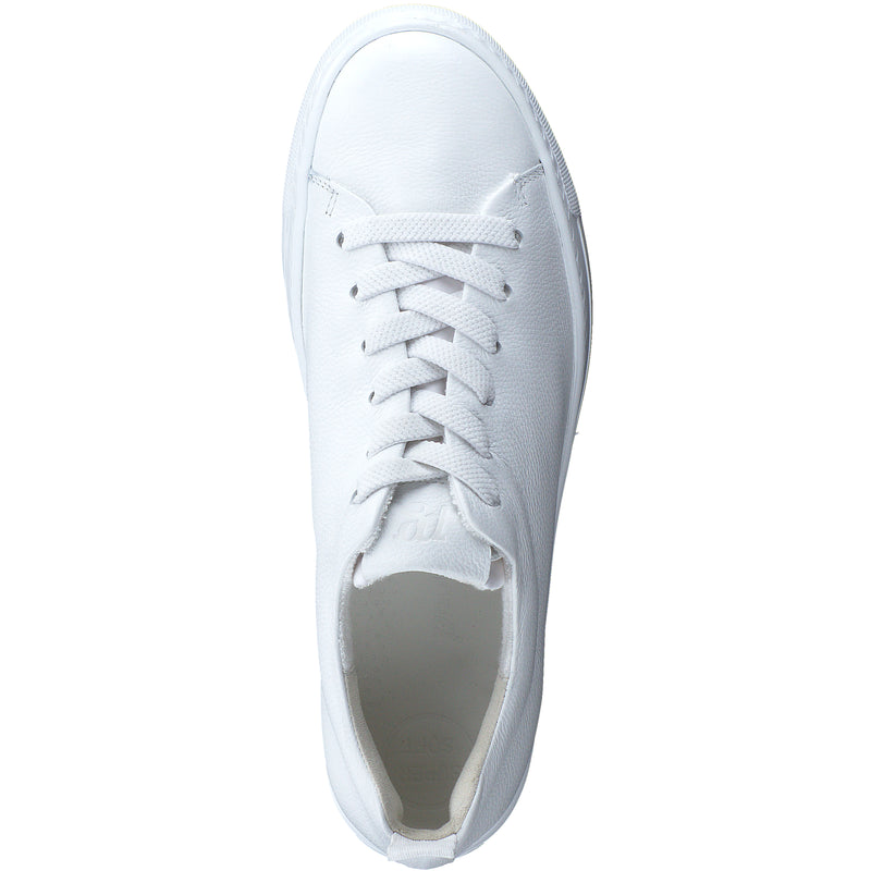 Classic All-White Leather Sneakers