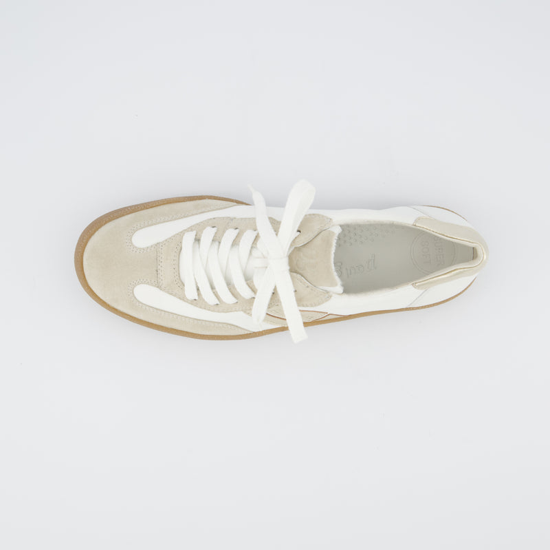 Casual White and Beige Sneakers