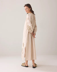 A-line Dress in Linen Blend