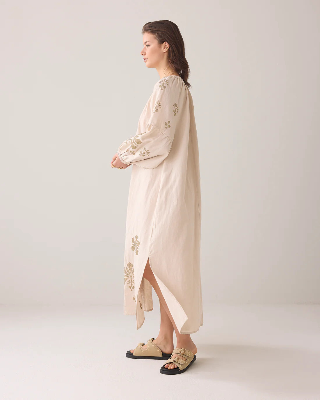 A-line Dress in Linen Blend