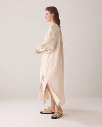 A-line Dress in Linen Blend