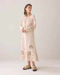 A-line Dress in Linen Blend
