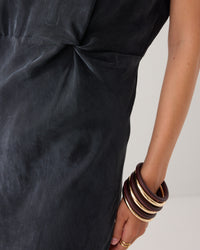 Long Dress in Cupro Fabric