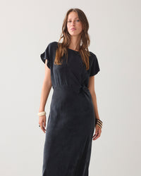 Long Dress in Cupro Fabric