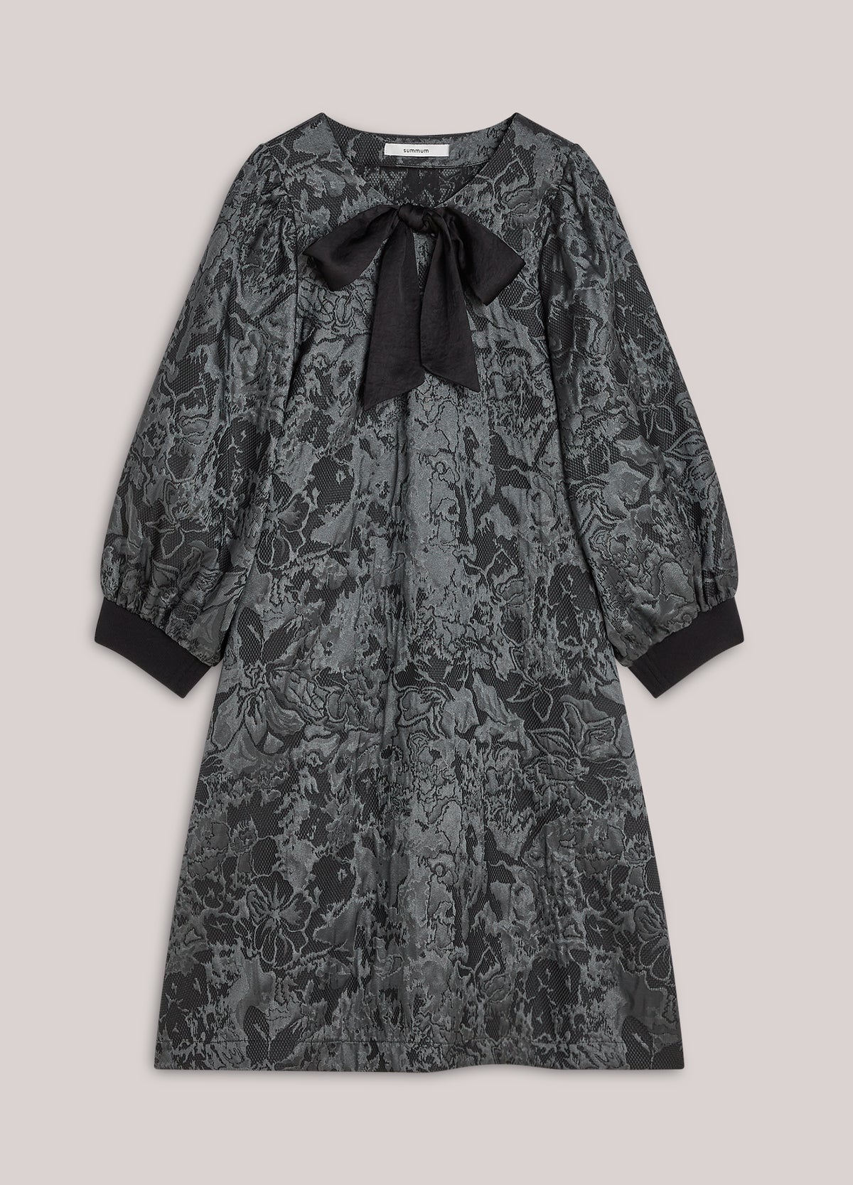 Jacquard Bow Detail Dress