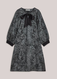 Jacquard Bow Detail Dress