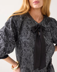 Jacquard Bow Detail Dress