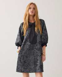 Jacquard Bow Detail Dress