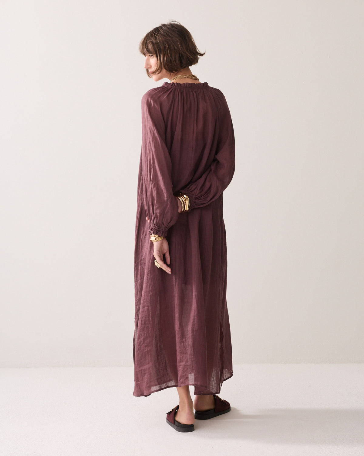 Ankle-length Ramie Dress
