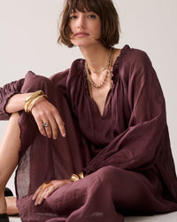 Ankle-length Ramie Dress