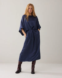 Midi Dress in Silky Fabric