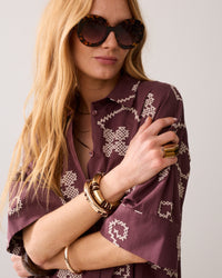A-line Dress with Embroidery