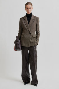 Letho Leather Straight Trousers