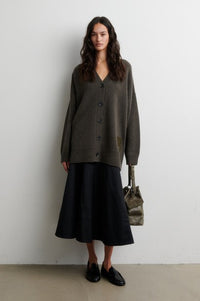 Alpha Knit Monogram Cardigan